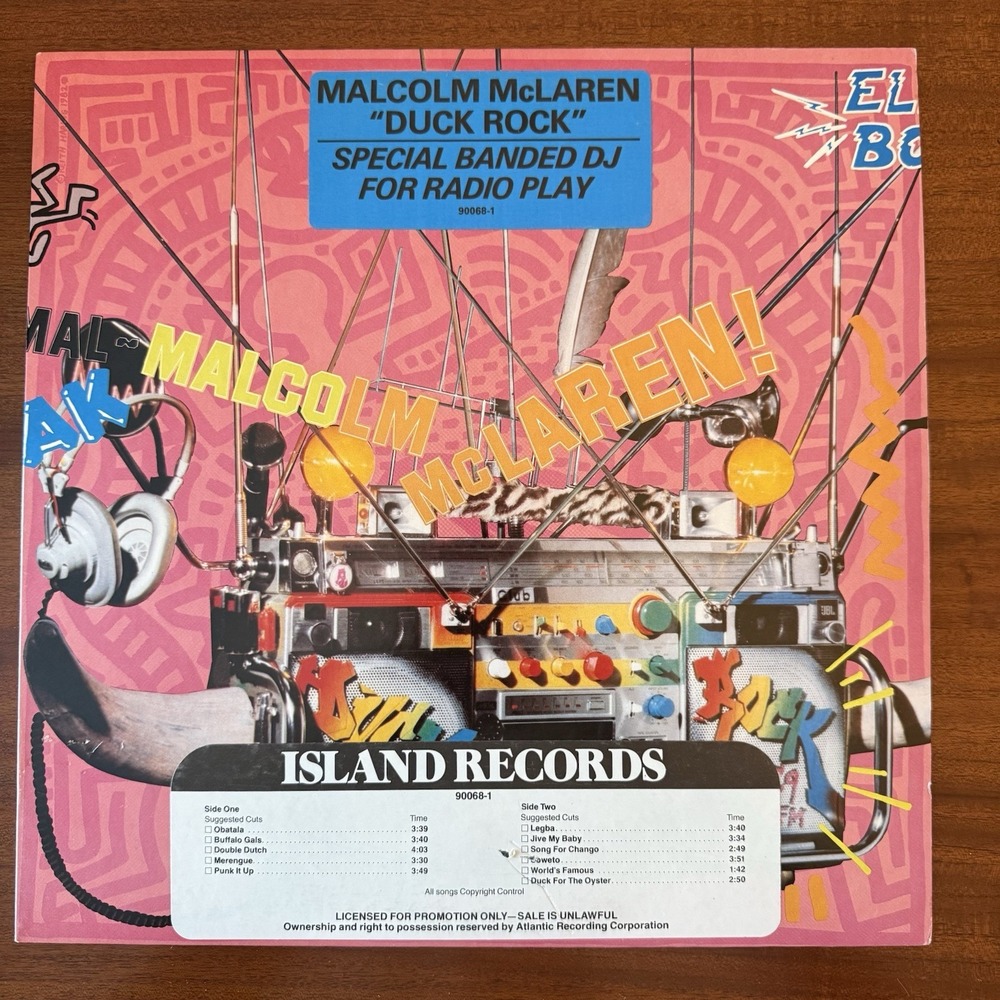 Malcolm McLaren -‎ Duck Rock LP - Island Alternate Version VG++ PROMO